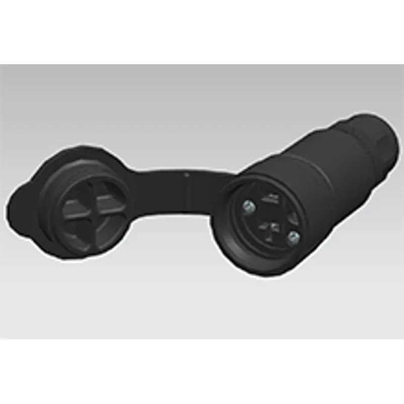 Woodhead 15W33BLK-P - Watertite Extreme Extra-Hard Outdoor use Connector, 2 Pole/3 Wire, NEMA 5-20, 125V, Cord Grip Body Size F2, Black, Petrochemical Grade