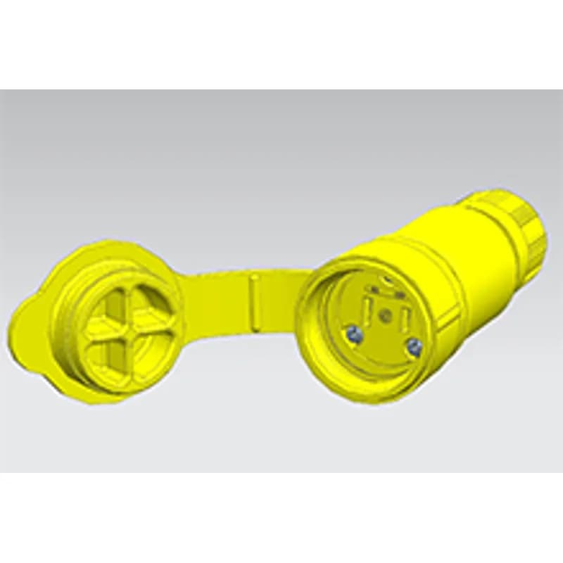 Watertite Extreme Connector, 2 Pole/2 Wire, NEMA 1-15, 125V, Cord Grip Body Size F2, Petrochemical Grade