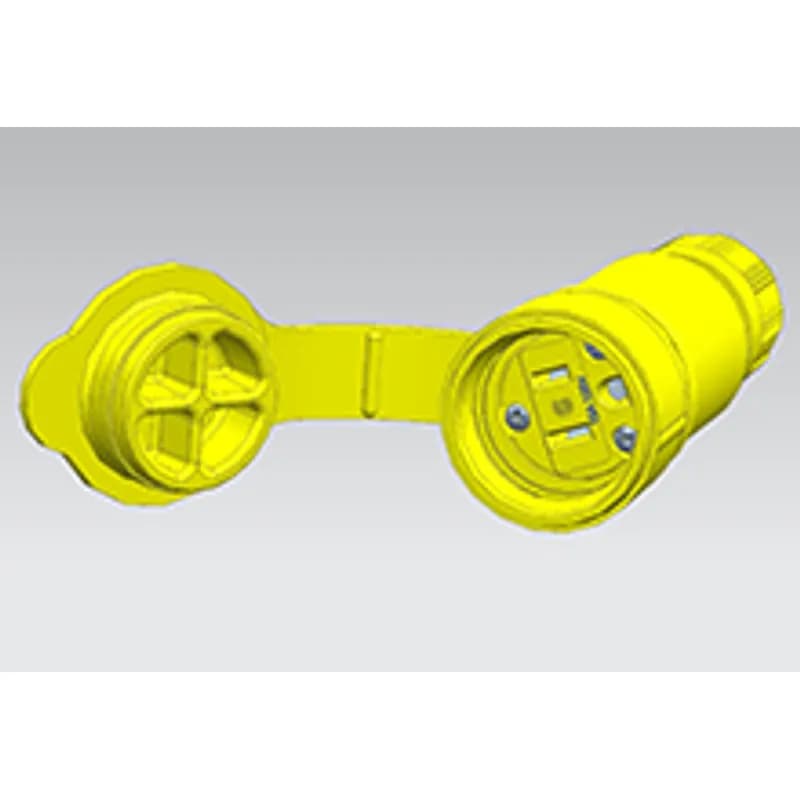 Watertite Extreme Connector, 2 Pole/3 Wire, NEMA 5-15, 125V, Cord Grip Body Size F2, Petrochemical Grade