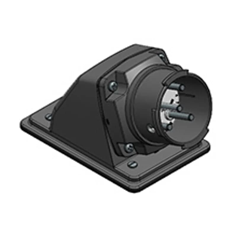 Woodhead ARC30MAD01 - Woodhead ArcArrest 70° Angle Plug, Switch-Rated, 30.0A, 277V AC, 1-Pole+Neutral+Ground, Insulator Keying Position 4
