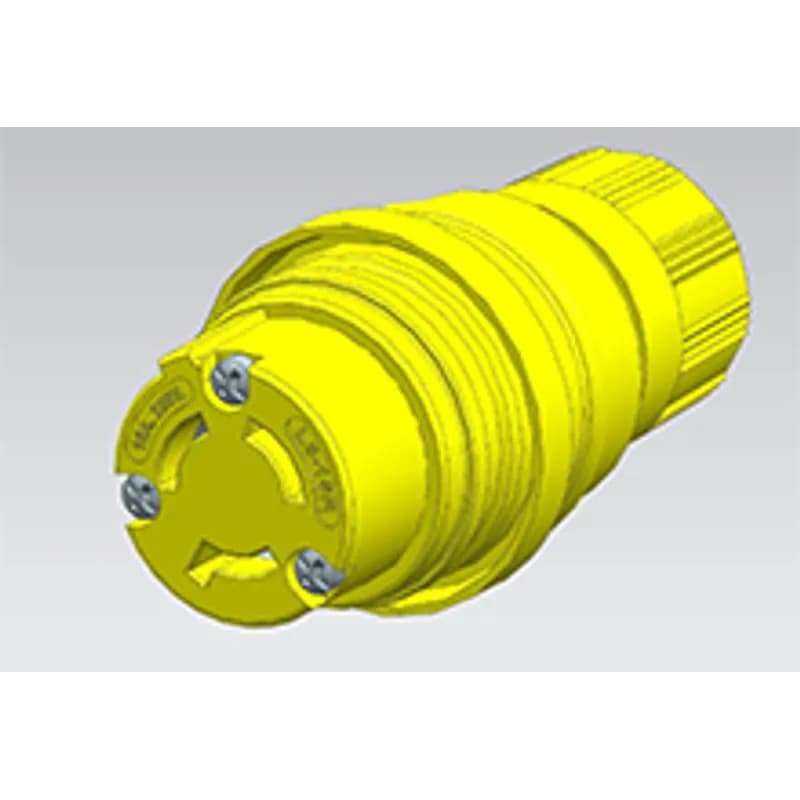 Watertite Extreme Connector for Male Receptacle, with Locking Blade, 2 Pole/3 Wire, NEMA L6-15, 250V, F2, Petrochemical Grade
