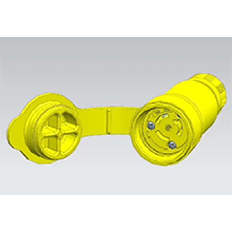 Watertite Extreme Connector with Locking Blade, 2 Pole/3 Wire, NEMA L5-15, 125V, Cord Grip Body Size F2, Petrochemical Grade
