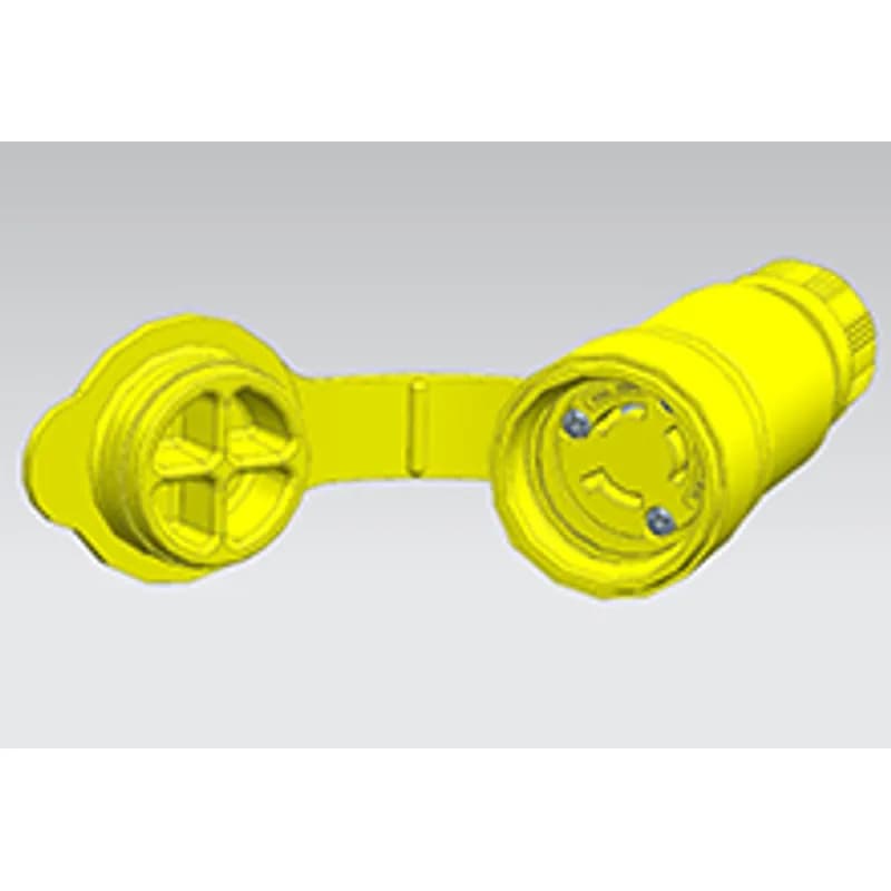 Watertite Extreme Connector with Locking Blade, 2 Pole/3 Wire, NEMA L6-15, 250V, Cord Grip Body Size F2, Petrochemical Grade