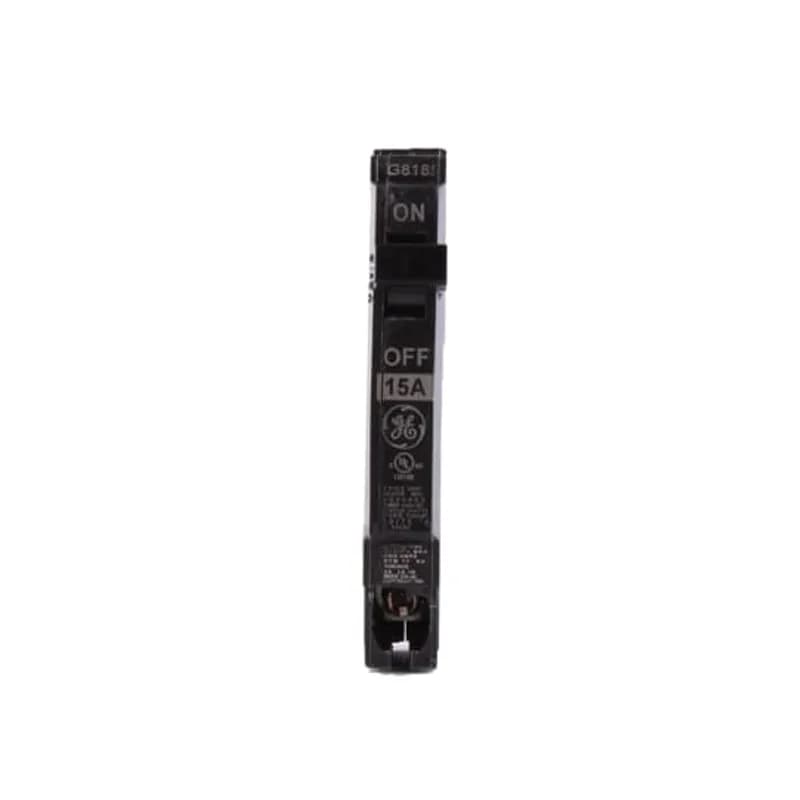 THQP breakers are a smaller, smarter solution for today's cost- and quality-conscious contractors and homeowners. Half the width and identical in design in comparison to standard breakers, they allow use of smaller load centers and for maximum savings of space and money. GE is the only manufacturer that gives you this cost advantage without sacrificing flexibility. The THQP125 breaker features a 1/2" width, 1 pole, an ampere rating of 45 A, an interrupting rating of 10kAIC, and a voltage rating of 120/240V.