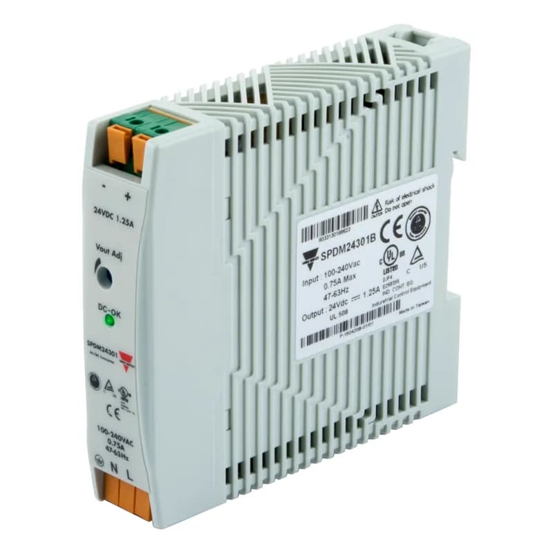 POWER SUPPLY 30W 24VDC DIN RAIL MOUNTING SPRING