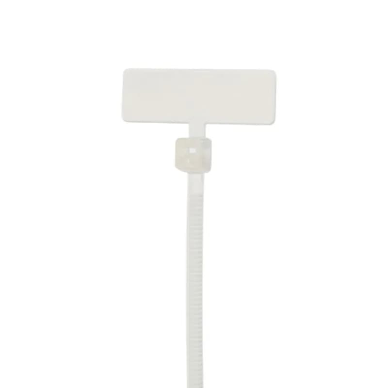 Cable Tie Natural Flag Marker 4" 18lb 100, Natural Cable Ties (zip ties, tie wraps, wire ties) are designed for the bundling of cables and wires.