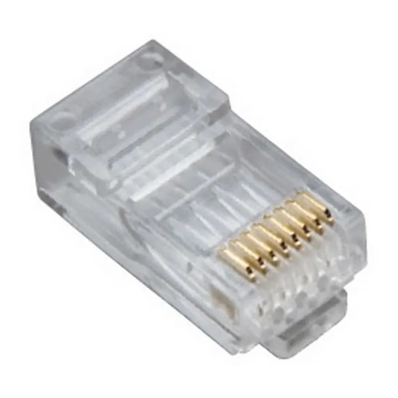 RJ45 8P8C 5e HP RoundSolid 3Prong 25/Clm