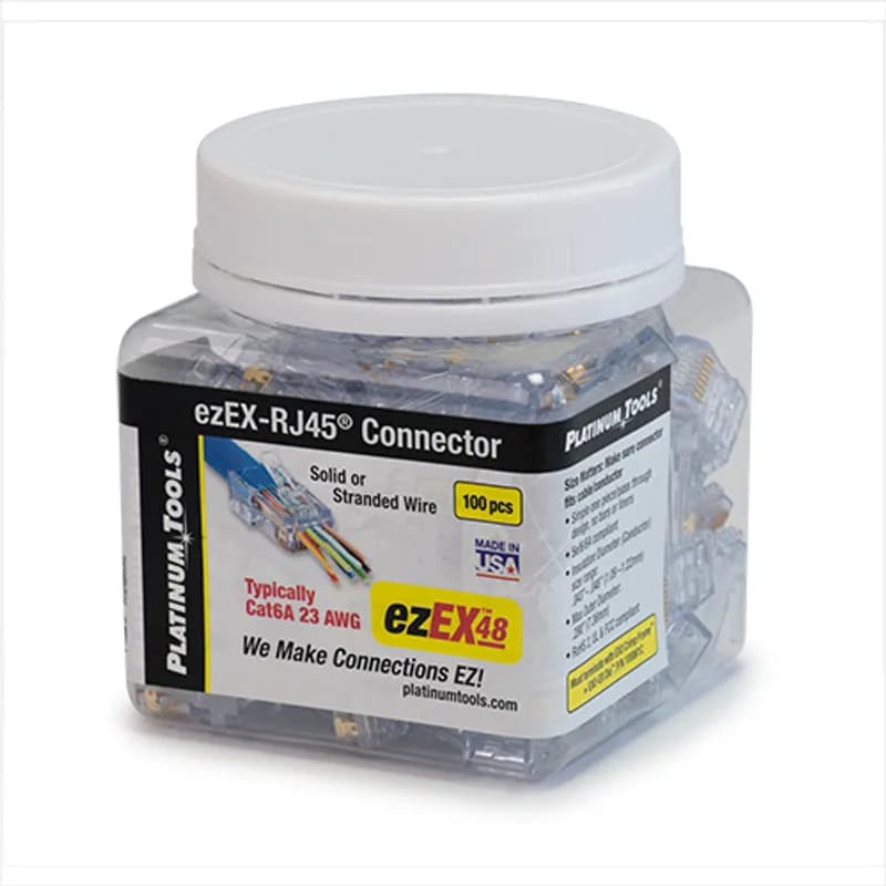 ezEX44 Shielded RJ45 Internal Connector. 50/Jar.