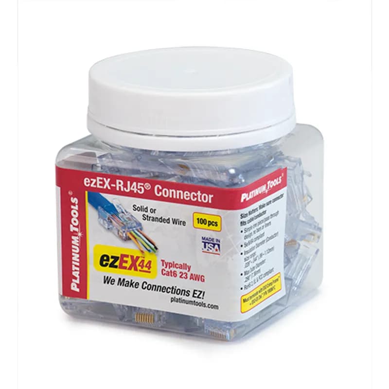 NSI Industries 202044J - The ezEX™44 Connector is designed for larger cables and conductors (typically Cat6). 100pcs jar. 849160008514