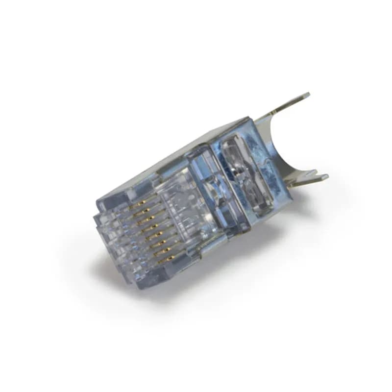 ezEX48 Shielded, RJ45 External Grnd. 25/Clamshell.