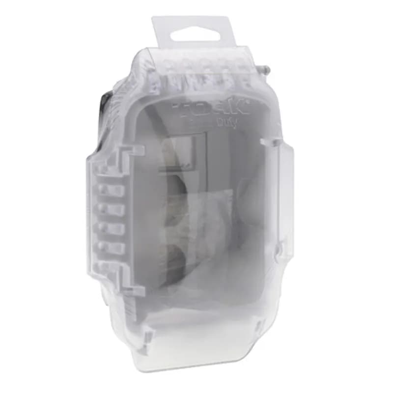 The TORK Turtleâ„¢ XD110C In-Use Weatherproof Outlet Cover is a rounded polycarbonate shell designed to protect single-gang outlets from water infiltration. The incredibly versatile design is suitable for vertical or horizontal mounting and fits sixteen different outlet configurations, with large and convenient cord knockouts. Install outdoors or indoors, in residential or commercial applications, wherever water resistance is needed. A design from nature, built to resist nature, the TORK Turtle is the UL-tested extra-duty cover built to last in harsh environments. Contains 30 TORK Turtle Covers and a Free TORK Tool Bag.
