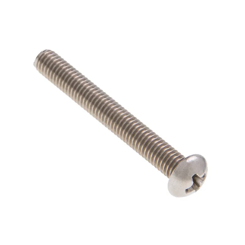 Machine Screw, Stainless Steel material, #12-24 Size, 3/4 in. length, Round head, Phillips drive type, 100 per pack, 18-8 grade