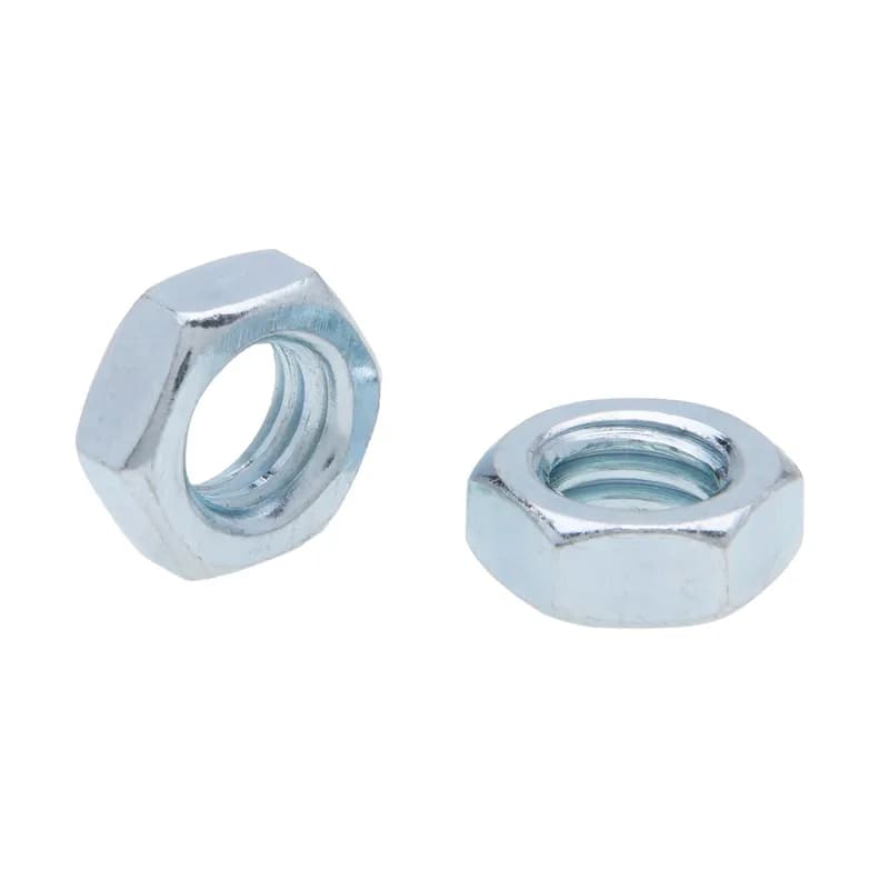 1/4-28 Hex Jam Nut Brass - Fine Thread