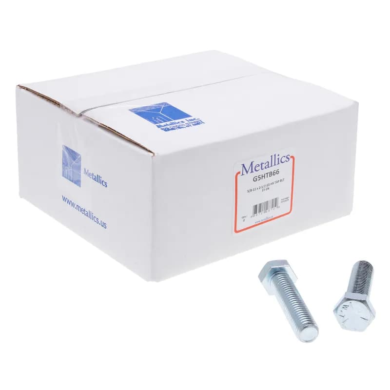 NSI Industries JG5HTB99 - Hex Tap Bolt, 5/16-18 in. size, 5-1/2 in. length, Right Hand thread, Grade 5, Steel, Zinc Chromate finish, 100 per pack