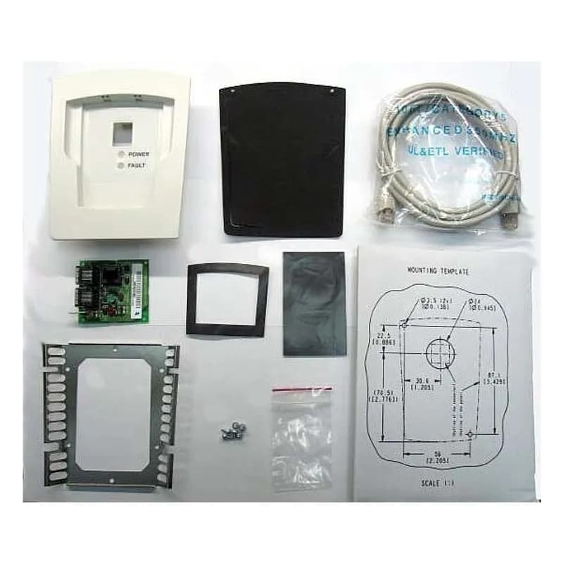 Control Panel Mounting Platform allows remote mounting of the keypad on a large enclosure or remote panel.  The kit maintains UL Type 12 integrity of the mounting location.  Adapters, 3 m (10ft) cable and mounting hardware are included in this kit.  With this mounting arrangement, the keypad is removable from the panel in a fashion identical to a drive-mounted keypad.