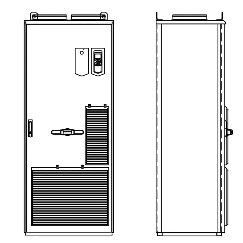 ABB - Low Voltage Drives ACS880-07-0715A-5+C130+G328+K473 - CABINET DRIVE, Product Family: ACS880, Horsepower: 600 HP, Output Current: 705 A, Voltage: 480 VAC, Voltage Range: 380-500V, UL TYPE 1 (IP22), Floor-mounted, Local or Remote Mounted LCD Display and Keypad, Ethernet Adapter (EIP, MB/TCP, PROFINET), 3-Phase Input, 3-Phase Output, Frame: R11, Product HxWxD: 84.5 in x 32.7 in x 27.5 in, Product Weight: 1280 lbs