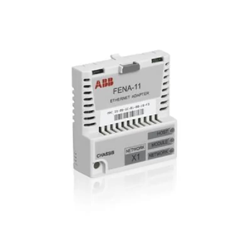 The FENA 01 module supports Three protocols Modbus-TCP, EtherNet/IP, and the PROFInet IO RT network. The Modbus-TCP protocol is simply the Modbus protocol used on top of Ethernet-TCP/IP. Modbus-TCP is an open Industrial Ethernet network which has been specified by the Modbus-IDA User Organization. EtherNet/IP is based on the Common Industrial Protocol (CIP), which is also the framework for both the ControlNet and DeviceNet network protocols. PROFInet IO RT is an open network based on the PI Organization standard. The FENA-11 supports 10/100 Mbps transfer rate with network connections made with CAT 5 wiring and RJ-45 connectors. Both star and bus topology options are supported.