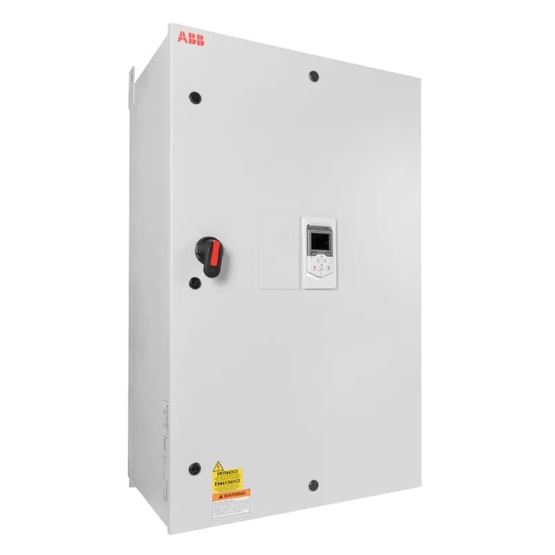 ABB - Low Voltage Drives ACS580-0P-180A-4+C192+G302+G303 - ACS580 AC Drive, 3-380-480V In, 150HP, 180A, Type 3R/n/a, 1.1 overload, Assistant Standard, 52.24 x 31.97 x 22.68 in, Packaged with Disconnect, Irrigation Drive, Hand - Off - Auto switch, Speed potentiometer