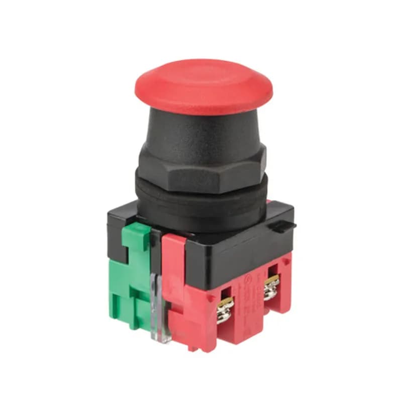 2 Circuit Emergency Stop Button- Red Lens