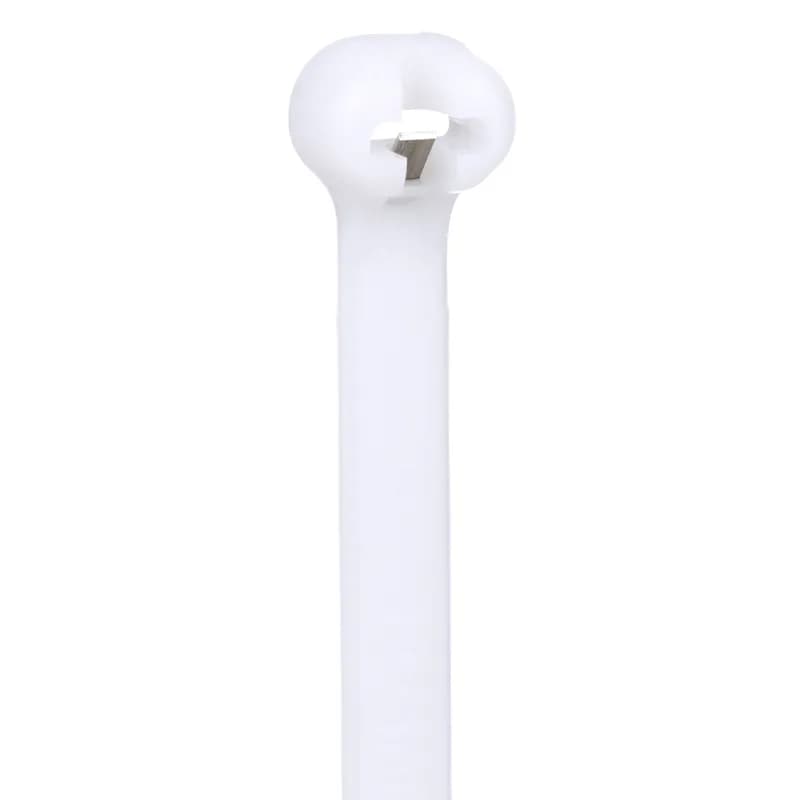 Dome-Top barb ty cable tie, light-heavy cross section, 8.7 (221mm) length, nylon 6.6, natural, bulk package.