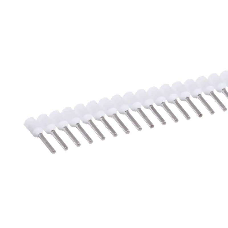 Insulated ferrules, single wire white DIN end sleeve on mini-reel, 22 - 20 AWG (0.50mm ), 0.31 (8.0mm) pin length.