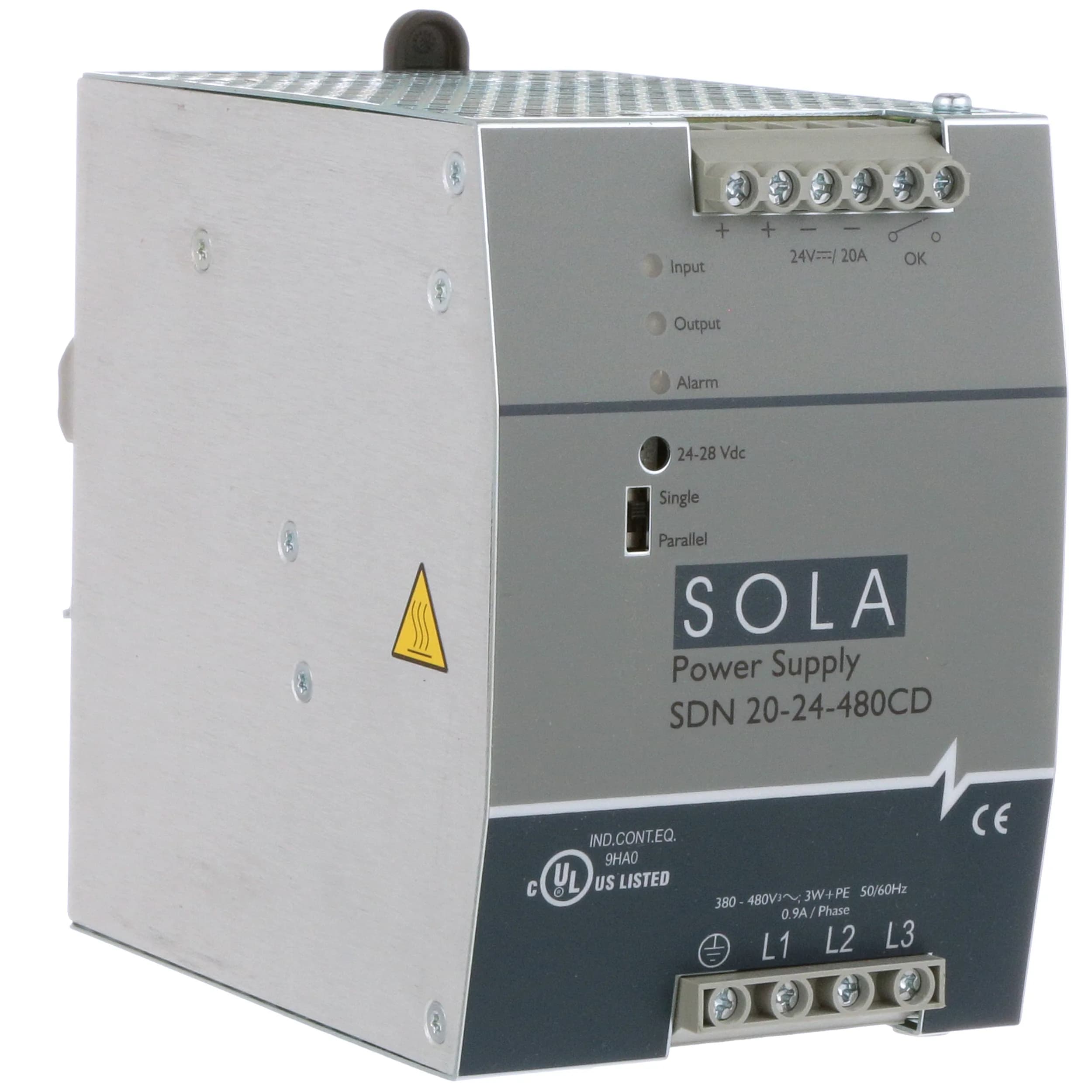 480W 24V DIN P/S 380/480V IN
