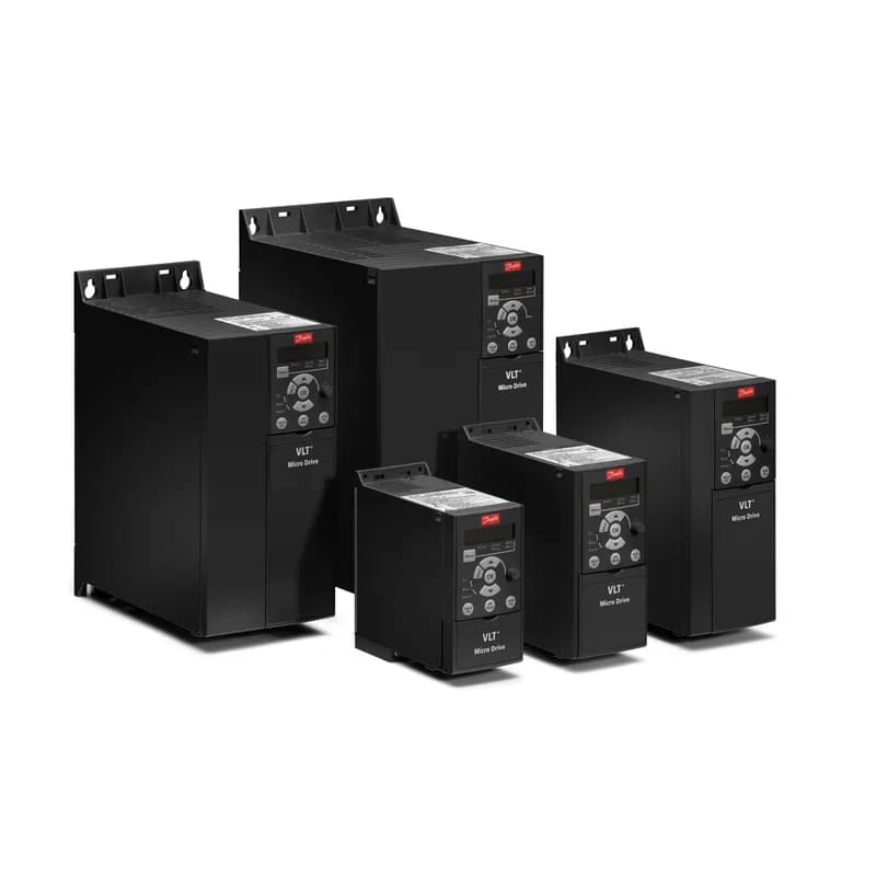 The Danfoss VLT MicroDrive FC 51 is a high-performance variable frequency drive designed for industrial applications requiring precise motor control. With a 4 HP rating, 460V 3-phase voltage, and 6.3A current, this drive ensures reliable operation in demanding environments. The VLT MicroDrive FC 51 is engineered for energy efficiency, reducing operational costs while maintaining optimal performance. Its compact design and robust construction make it ideal for applications in manufacturing, HVAC, and material handling. Featuring advanced control algorithms, this drive provides smooth acceleration and deceleration, minimizing wear and tear on connected machinery. The VLT MicroDrive FC 51 is a versatile solution for industries requiring precise motor control and energy savings.
