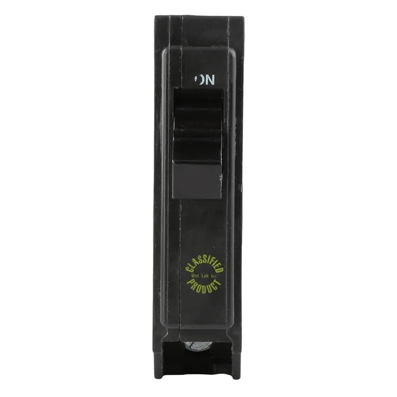 The TQ1150 breaker is for use only in 'Square D' QO load centers. It features a 3/4" width, 1 pole, ampere rating of 50 A, interrupting rating of 10kAIC, and a voltage rating of 120/240V.