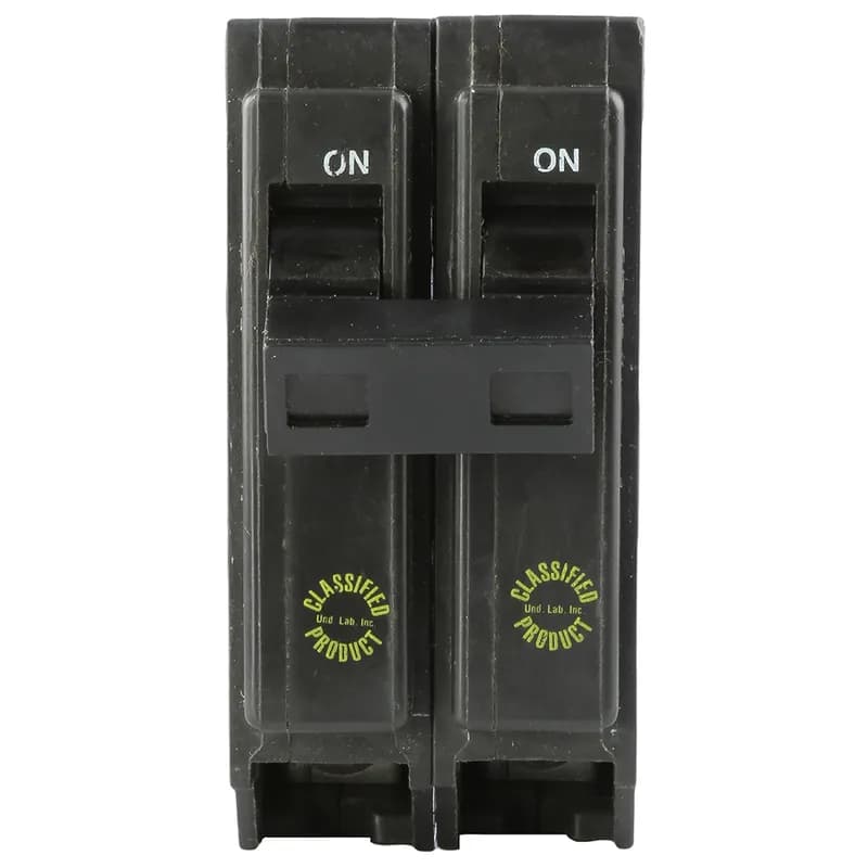 The TQ2140 breaker is for use only in 'Square D' QO load centers. It features a 3/4" width, 2 poles, ampere rating of 40 A, interrupting rating of 10kAIC, and a voltage rating of 120/240V.