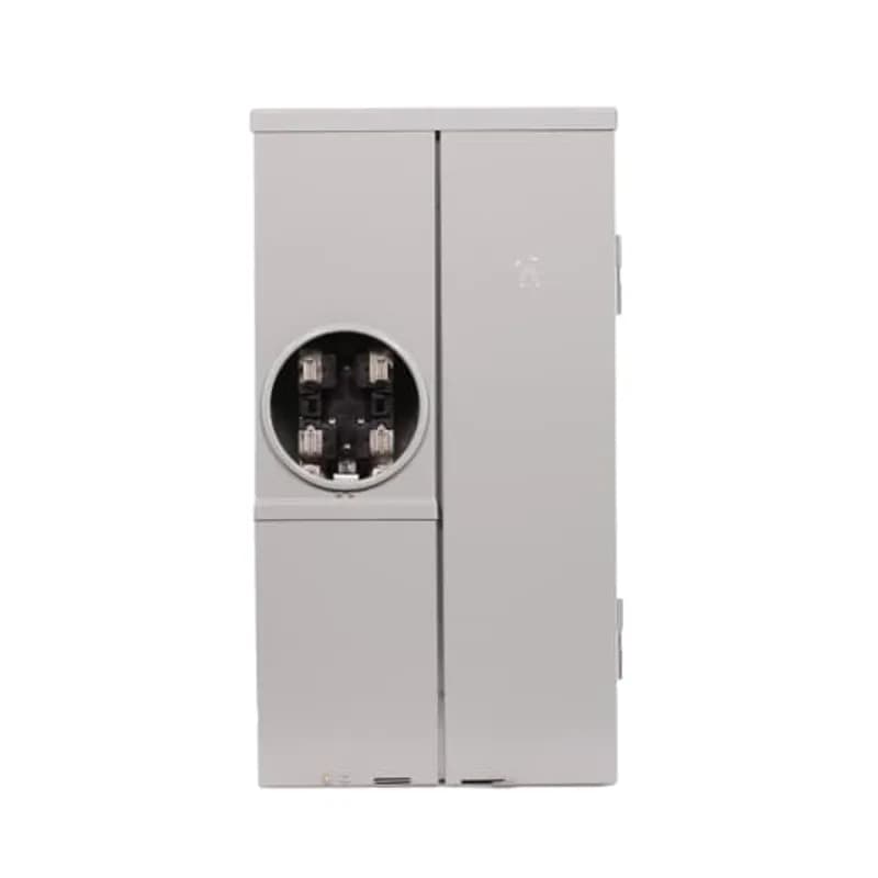 PowerMark Gold Meter Socket Load Centers are an ideal option for residential applications. Additonally, PowerMark Gold Meter Socket Load Centers provide increased reliability and maximum circuit layout flexibility. All our PowerMark Gold Meter Socket Load Centers are built with high-quality materials for extended durability. Furthermore, their perfected design allows for an easy and fast installation. The TSM1610CSCU is a main breaker meter socket with a ring and features spaces for 16, 1" breakers, a 100 A main ampere rating, a copper bus, and an outdoor-suitable, surface enclosure.