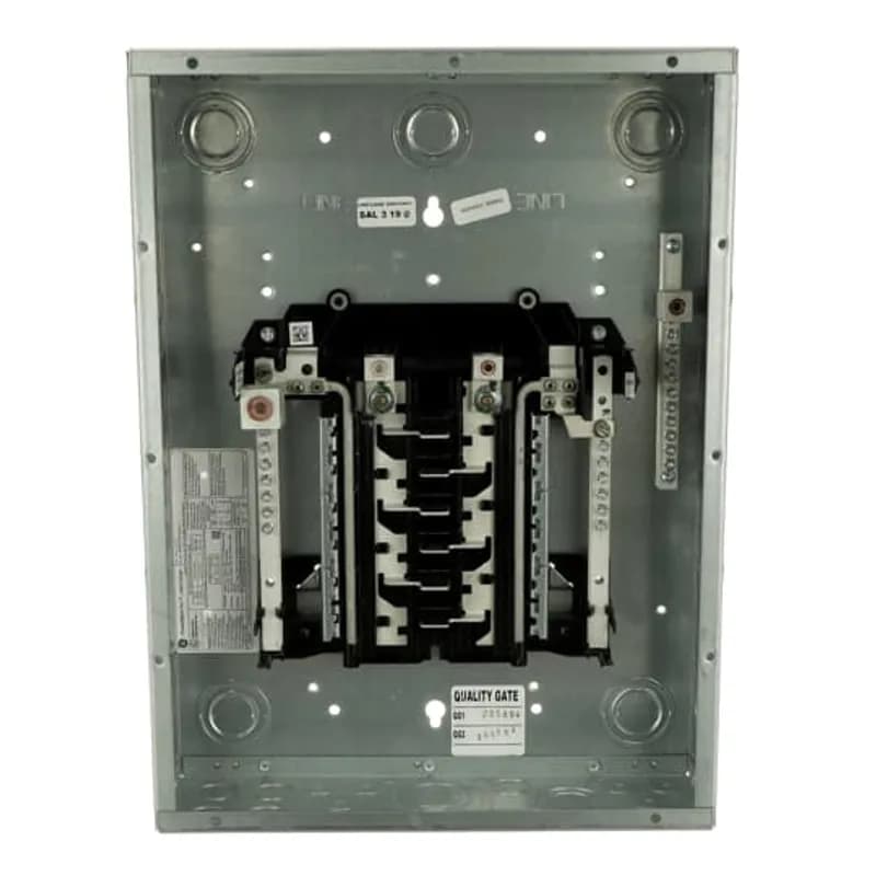 PowerMark PRO convertible plug-on neutral load centers arrive as main lug but have the capability to have a main circuit breaker installed in the field. All ABB load centers are rated up to 60 degree/75 degree centigrade and suitable for use as service entrance equipment when installed in accordance with electrical code. The PLM1212C features space for 12 - 1" circuit breakers and 24 circuits, a 125-ampere bus rating, copper bus bars, and a gray combination/flush enclosure.