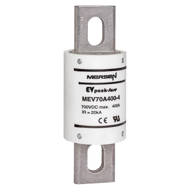 EVpack Fuse 700VDC UL 400A Max. Rated Breaking Capacity DC: 20 kA @ 700 V L/R ≤ 1 ms Bolted