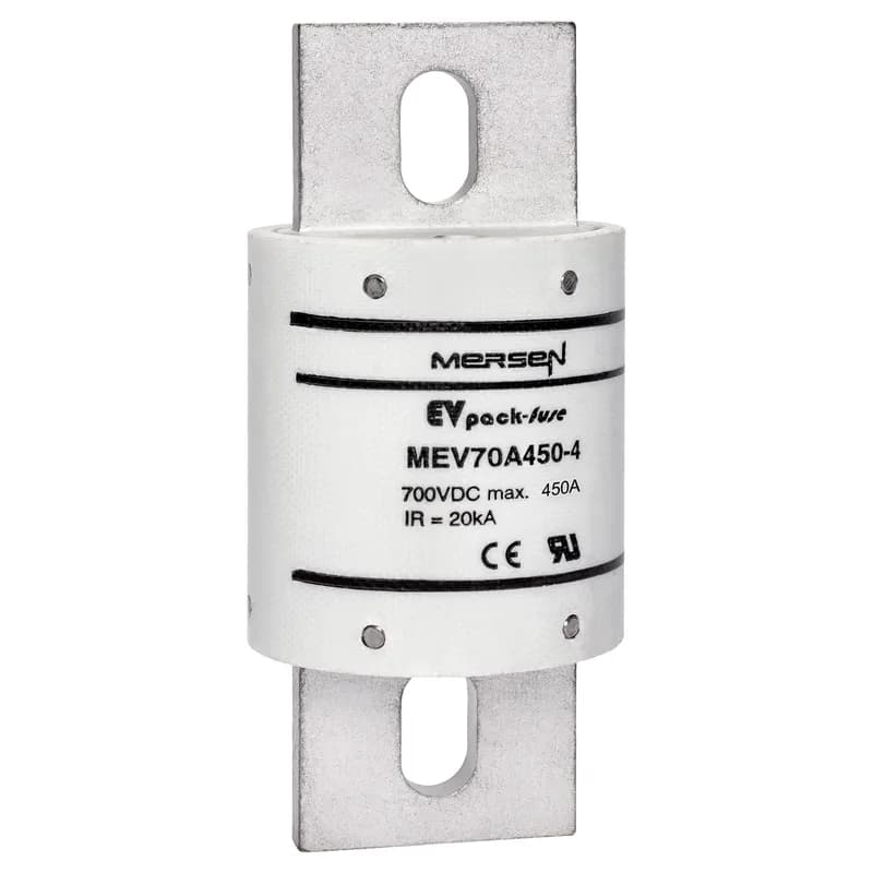 EVpack Fuse 700VDC UL 450A Max. Rated Breaking Capacity DC: 20 kA @ 700 V L/R ≤ 1 ms Bolted