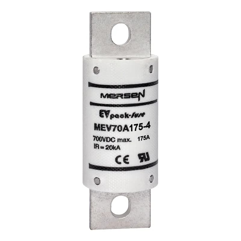 EVpack Fuse 700VDC UL 175A Max. Rated Breaking Capacity DC: 20 kA @ 700 V L/R ≤ 1 ms Bolted