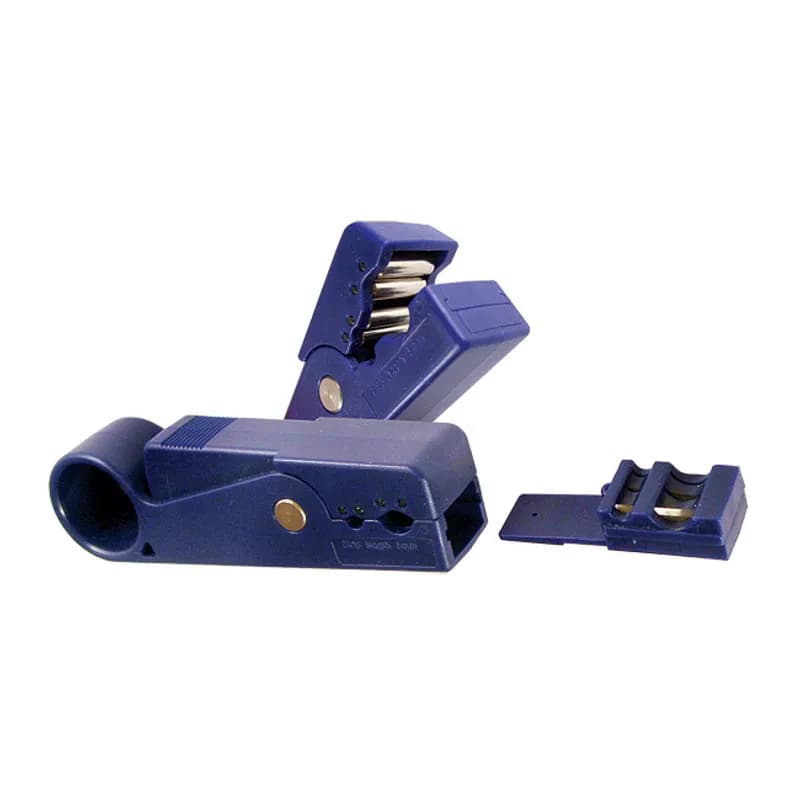 NSI Industries 15028C - The Pro Strip 25R is a rugged 2 level coaxial cable stripper designed for the professional contractor. Quick change blade cartridges are factory pre-set for industry standard 1/4â€ cable preparation eliminating the need for tedious, time consuming blade depth adjustments. Stainless steel rollers provide smoother concentric, non-binding rotation on a wide range of cables for fast professional results. No adjustments required.