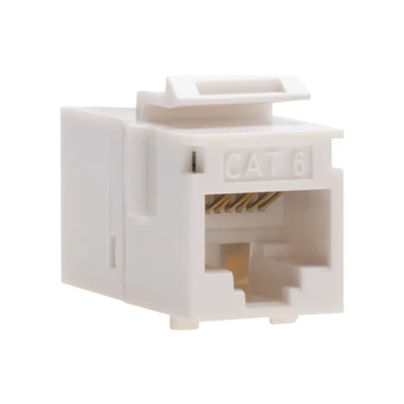 NSI Industries 768WH-1 - Cat6 Keystone Coupler, F to F, White UTP. 1/Bag.