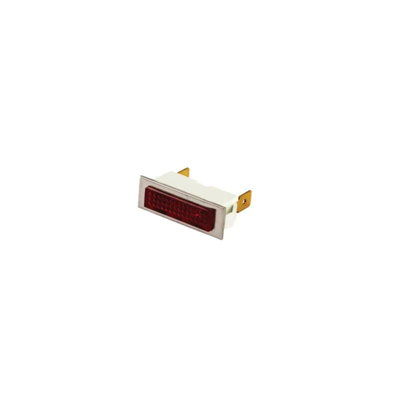 Red .250 QuikConnect Indicator Light - Stainless Bezel High quality indicator lights are made of nylon with polycarbonate lens material and neon lamps. 125-Volt rated.