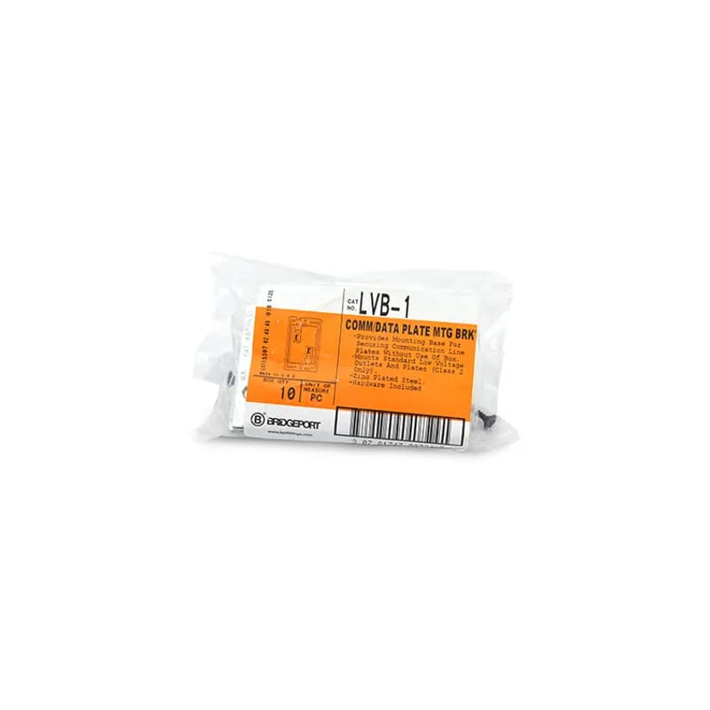 Bracket, Mounting, Communication / Data Plate, Zinc plated steel