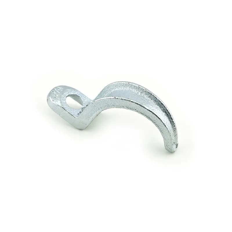 Strap, One Hole Pipe, Malleable Iron, Size 1 1/4 Inch
