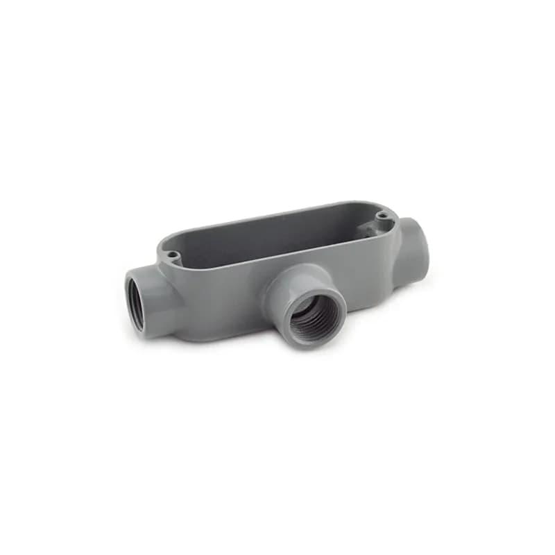 Rigid and IMC Conduit Body, Type T, Aluminum, Size 1/2 Inch