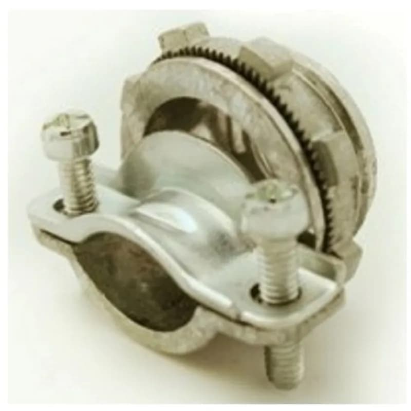 Connector, Strap, Two Screw, Zinc Die Cast, Size K.O. 3/4 Inch.
