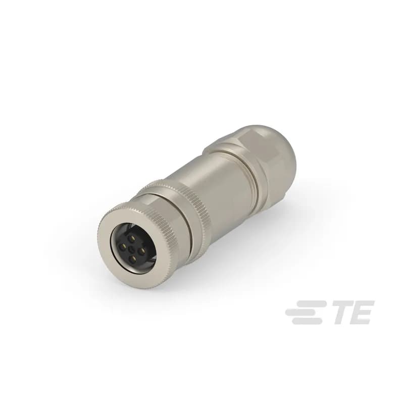 Standard Circular Connectors, Wire-to-Wire, 4 Position, Sealable, Wire & Cable, Signal, Nickel, Copper Alloy, D Polarization Code, M12 Connector