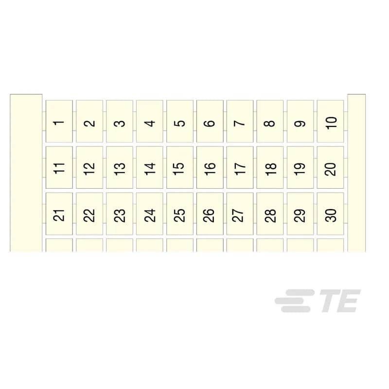 TE Connectivity 1SNA231063R2100 - RC510 (301-400) V MARKER CARD