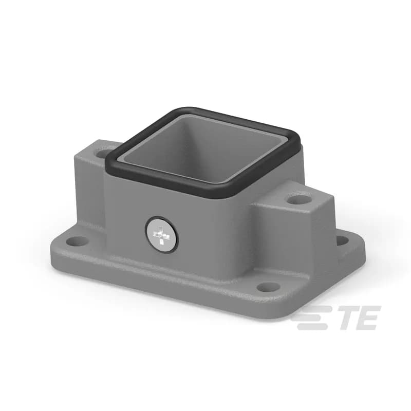 Heavy Duty Connector Base Housing, Bottom Entry, Screwlock on Hood, Sealable