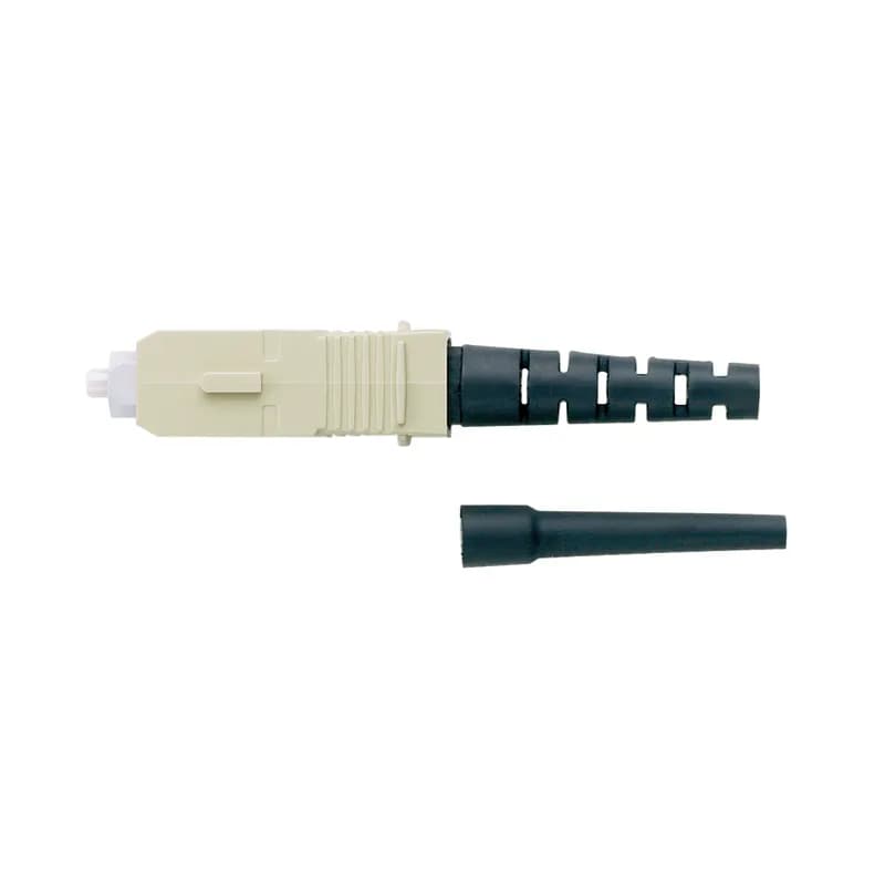 Field Polish SC Simplex Pot & Polish Style OM1 Connector, Electric Ivory Housing with 900um/3.0mm Black Boots
