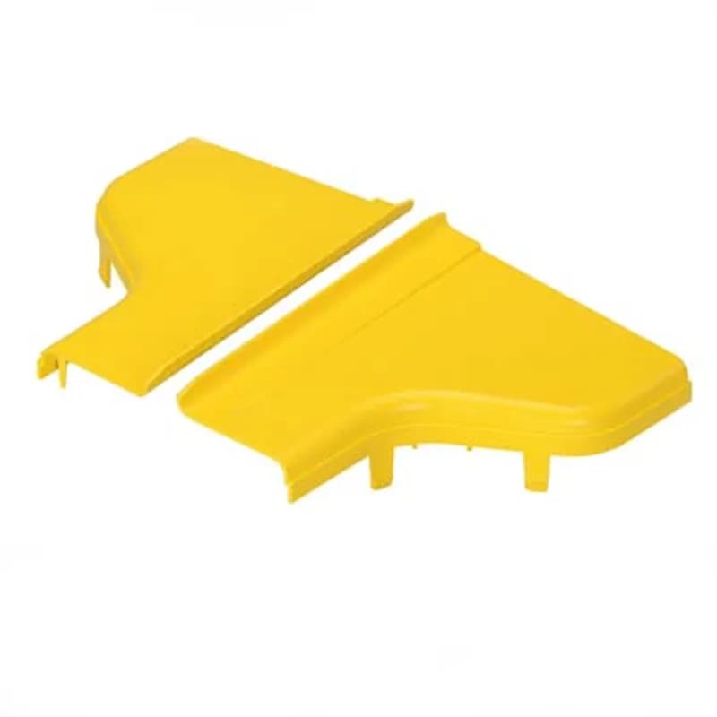 The optional split cover for the reducer fitting FRRF126YL is yellow and made of ABS plastic. The snap-on feature allows the cover to be installed and removed with no tools required. It creates a radiused 3/4" (19mm) opening for easy access to add or remove cables.