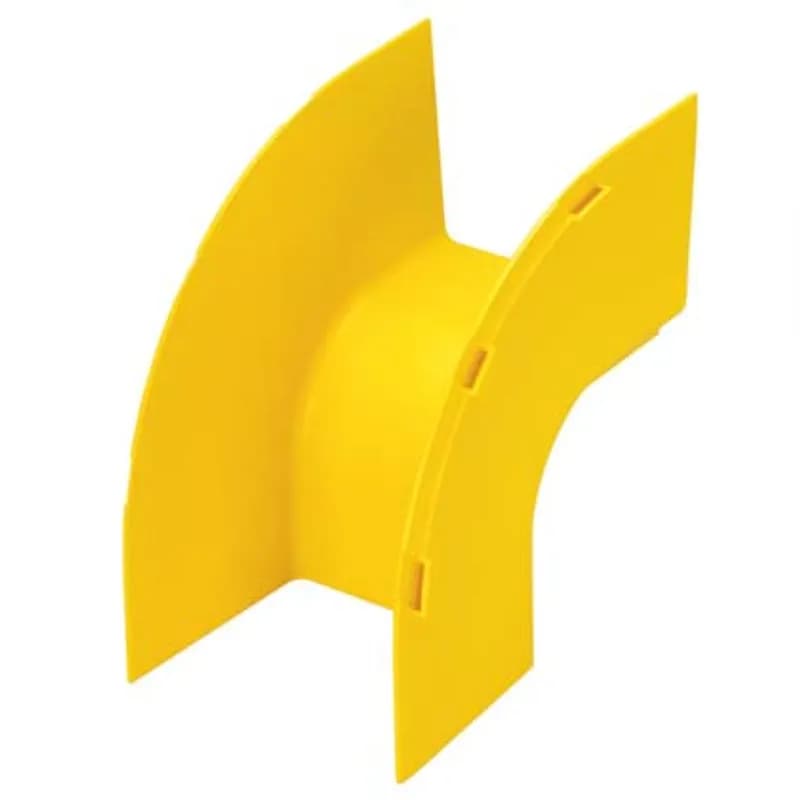 Attaches to 4x4 channel and/or fittings to create a 90 vertical turn down from a straight horizontal run. Accepts optional split cover FROVRASC4YL.