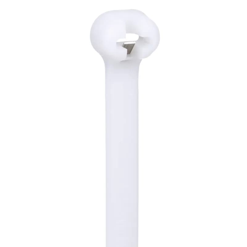 Dome-Top  barb ty cable tie, light-heavy cross section, 11.8 (300mm) length, nylon 6.6, natural, standard package.