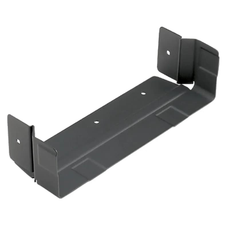 The fitting transitions from the Tyton 12x4 Lightguide Channel, Newton 12x4 Channel, or Ditel 12x4 Lightrax Channel to the Panduit 12x4 FiberRunner System. It is black and made of metal. Attachment hardware is included.