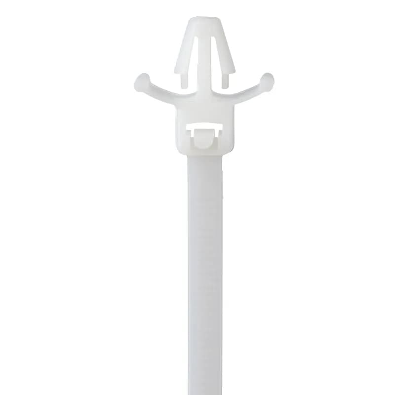 Pan-Ty releasable wing push mount tie, light-heavy cross section, 8.9 (226mm) length, nylon 6.6, natural.